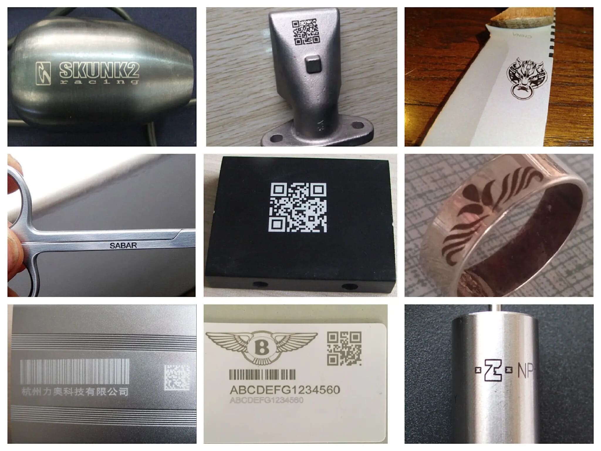 Laser marking application cases